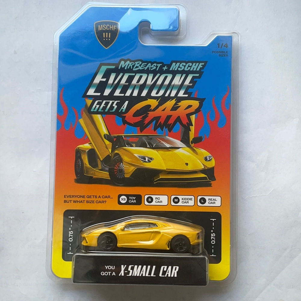Mr. Beast x MSCHF "Everyone Gets A Car" - X-Small Car Lamborghini New
